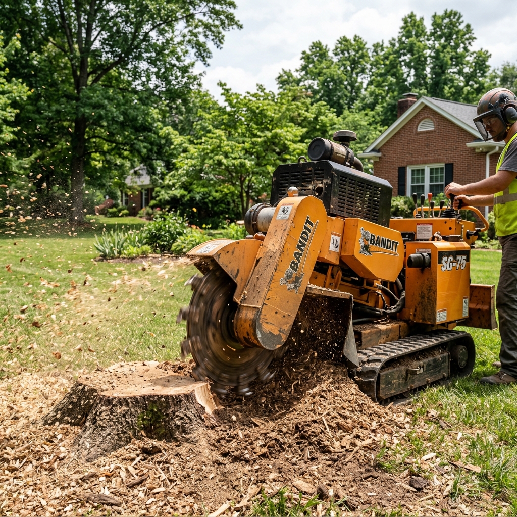 Commercial stump grinding and root removal in Alliance, OH